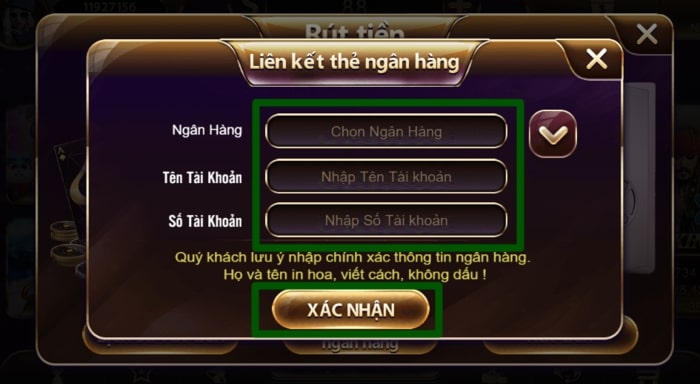 Rút tiền TĐTC về tài khoản ngân hàng